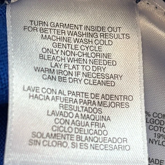 Gorgeous Jones New York Blue / White Striped Open Cardigan with Tie Sz XL - Picture 10 of 11